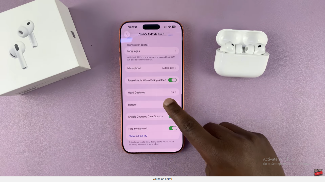 Enable / Disable Optimized Charging On Airpods Pro 3