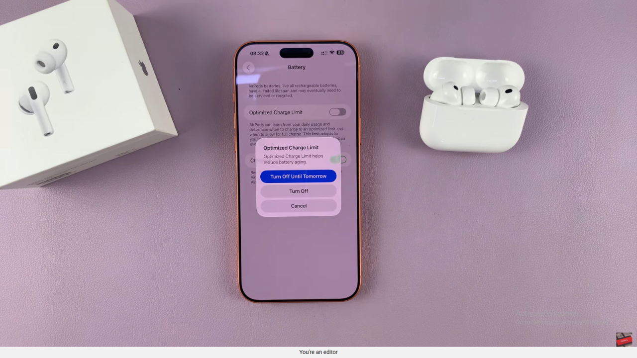 Enable / Disable Optimized Charging On Airpods Pro 3