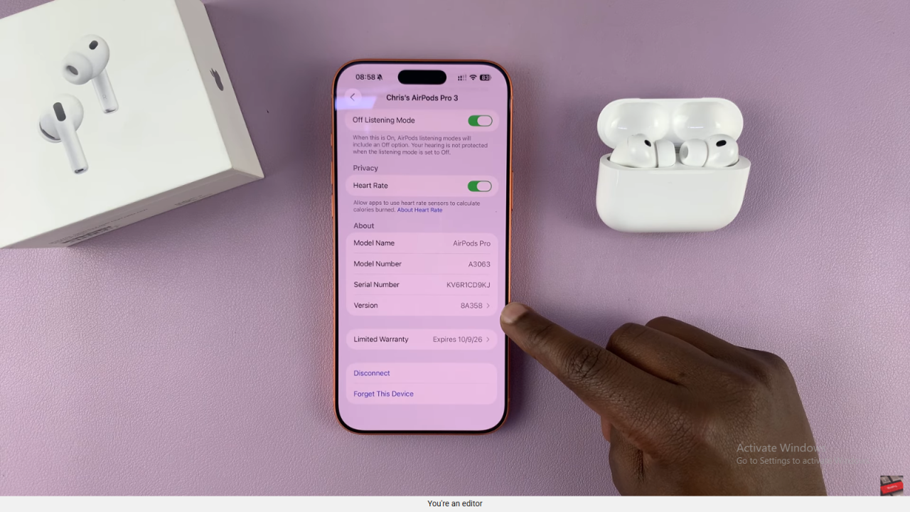Check Firmware Version Of AirPods Pro 3