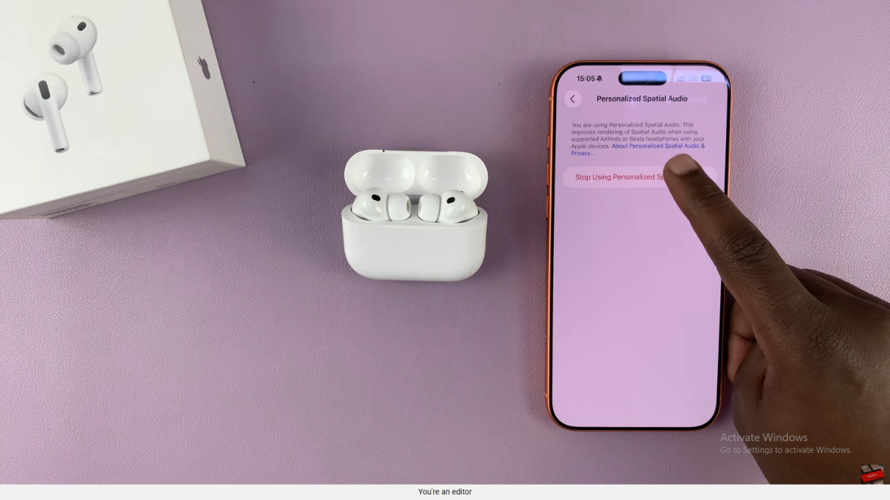 Turn Personalized Spatial Audio ON / OFF On AirPods Pro 3