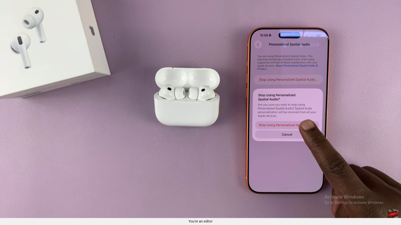 Turn Personalized Spatial Audio ON / OFF On AirPods Pro 3