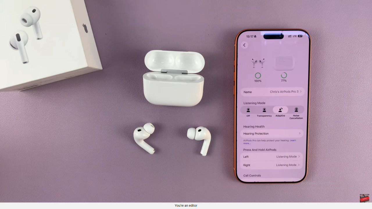 Enable Noise Cancellation With One Ear Bud On Airpods Pro 3