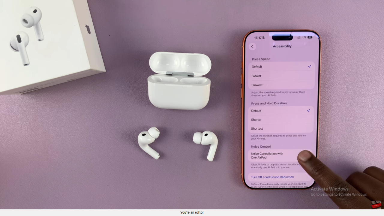 Enable Noise Cancellation With One Ear Bud On Airpods Pro 3