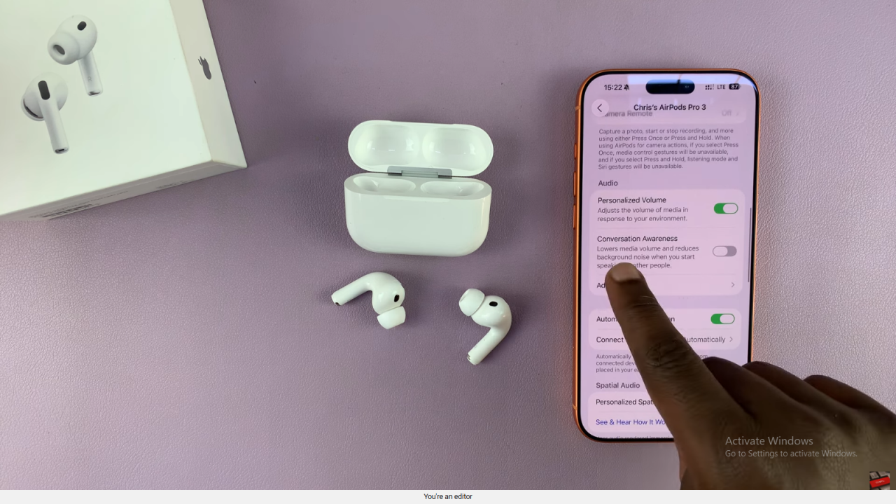 Enable / Disable Conversation Awareness On Airpods Pro 3