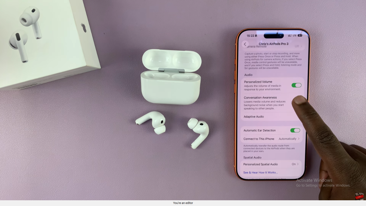 Enable / Disable Conversation Awareness On Airpods Pro 3