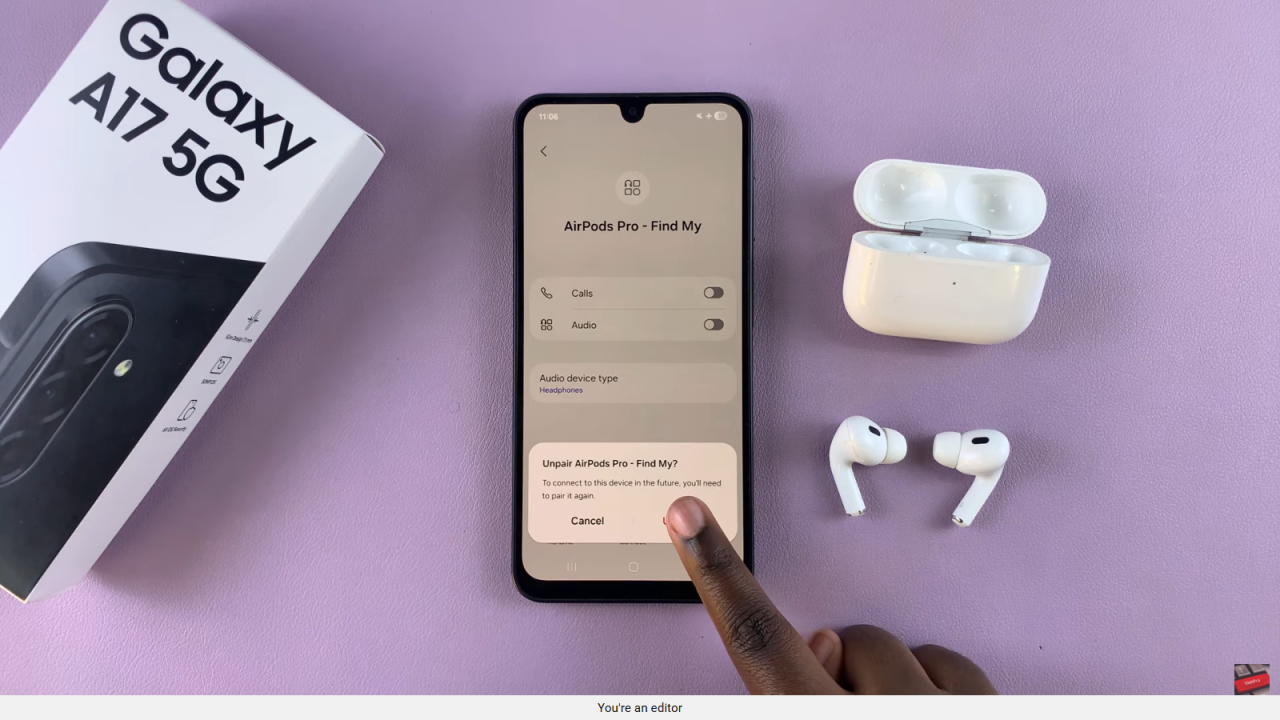 Disconnect & Unpair AirPods From Samsung Galaxy A17 5G