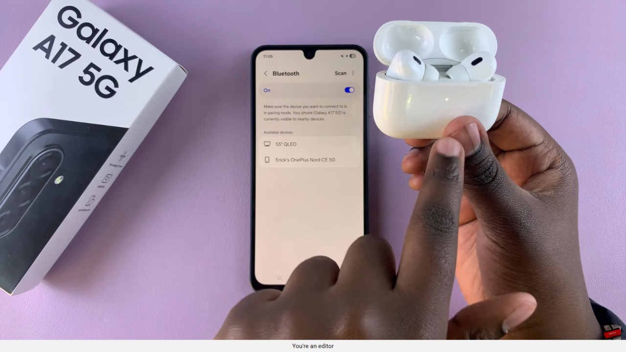 Connect AirPods To Samsung Galaxy A17 5G