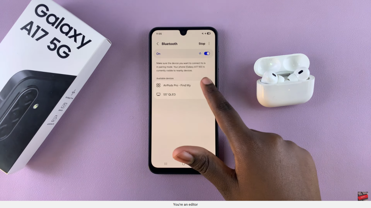 Connect AirPods To Samsung Galaxy A17 5G
