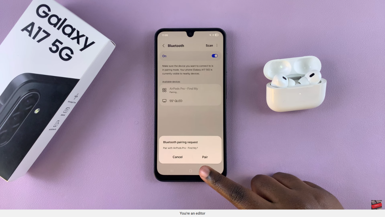Connect AirPods To Samsung Galaxy A17 5G