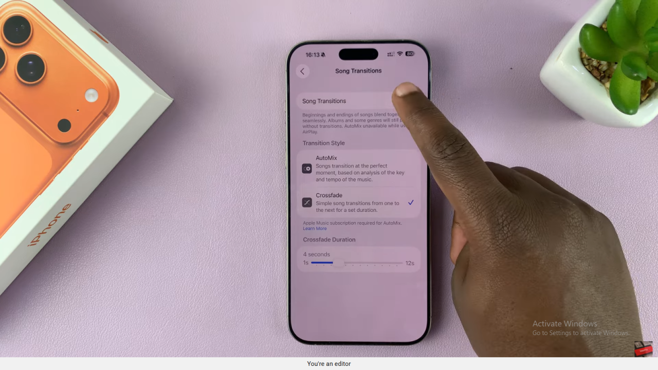 Enable / Disable Automix In Apple Music On iPhone 17 / 17 Pro