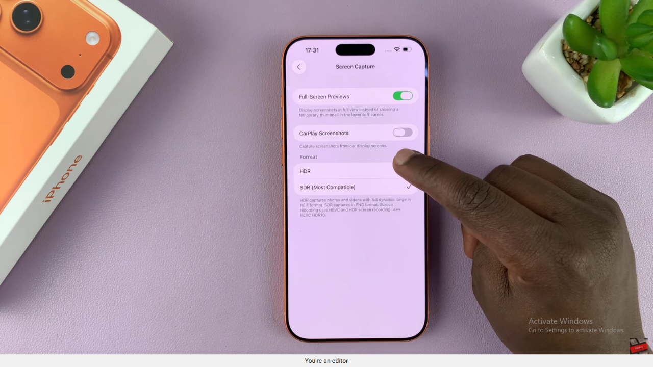 Enable HDR Screen Recordings On iPhone 17 / 17 Pro