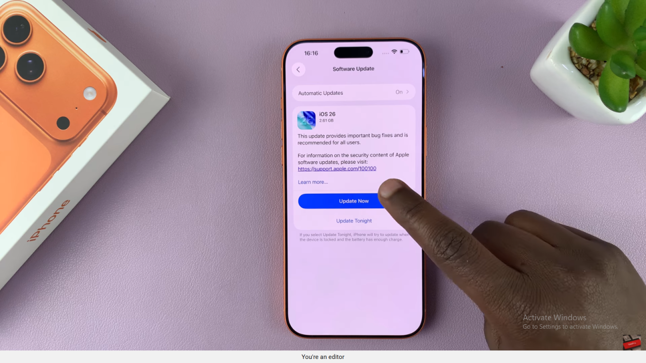 Update iPhone 17 / 17 Pro