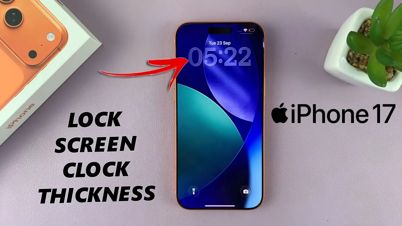 How To Adjust Lock Screen Clock Thickness On iPhone 17 / 17 Pro ...