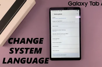 How To Change Language On Samsung Galaxy Tab A11