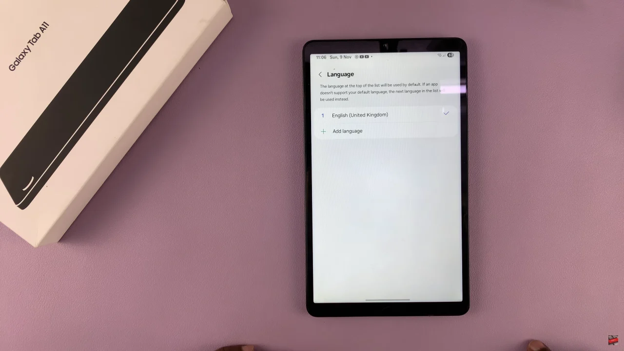 How To Change Language On Samsung Galaxy Tab A11