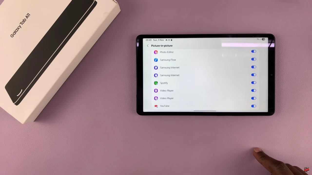 How To Enable Picture In Picture Mode On Samsung Galaxy Tab A11