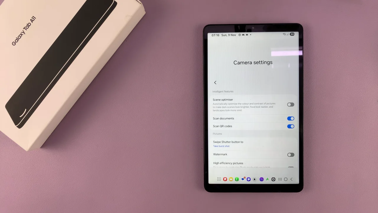 How To Open Camera Settings On Samsung Galaxy Tab A11