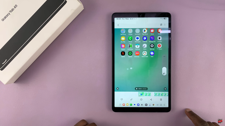Screen Record Samsung Galaxy Tab A11