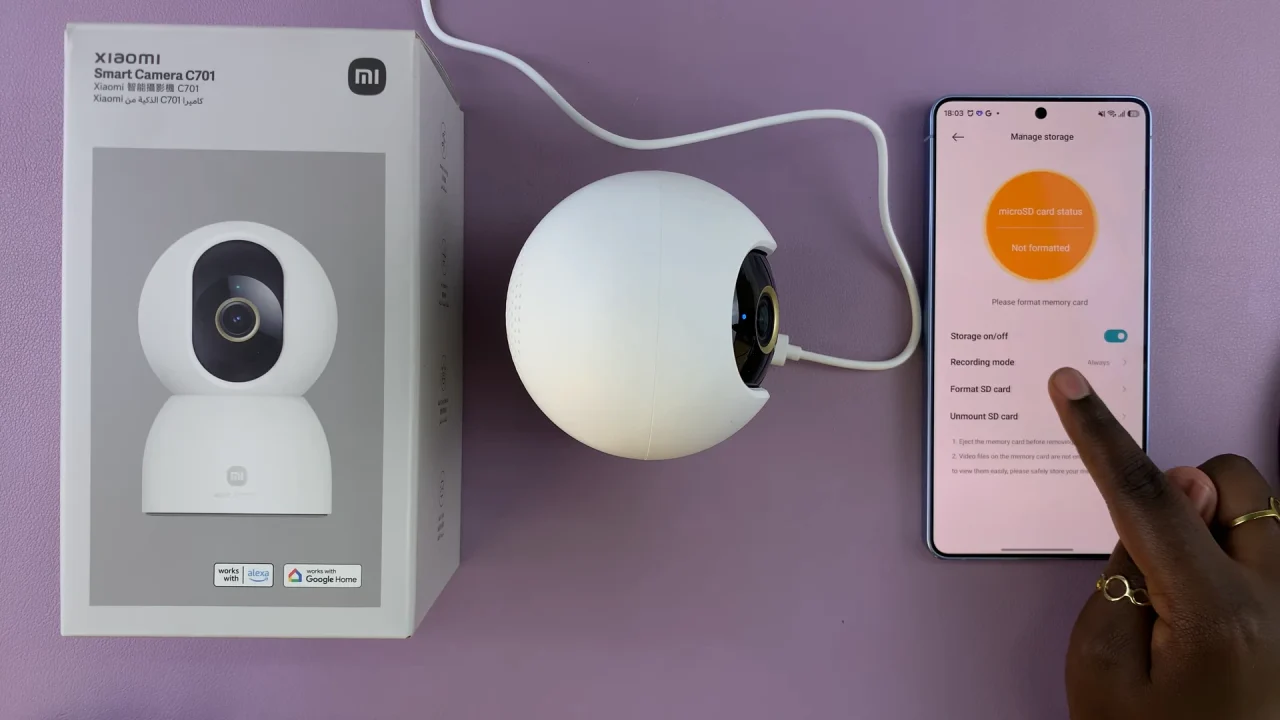 Format MicroSD Card In Xiaomi Smart Camera C701