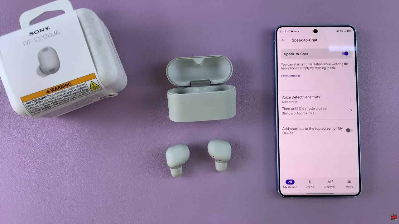 How To Set Up Speak To Chat On Sony WF-1000MX6