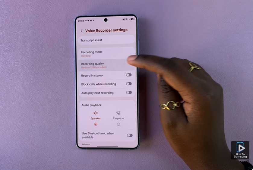 How To Change Voice Recording Quality On Samsung Galaxy S26 Ultra
