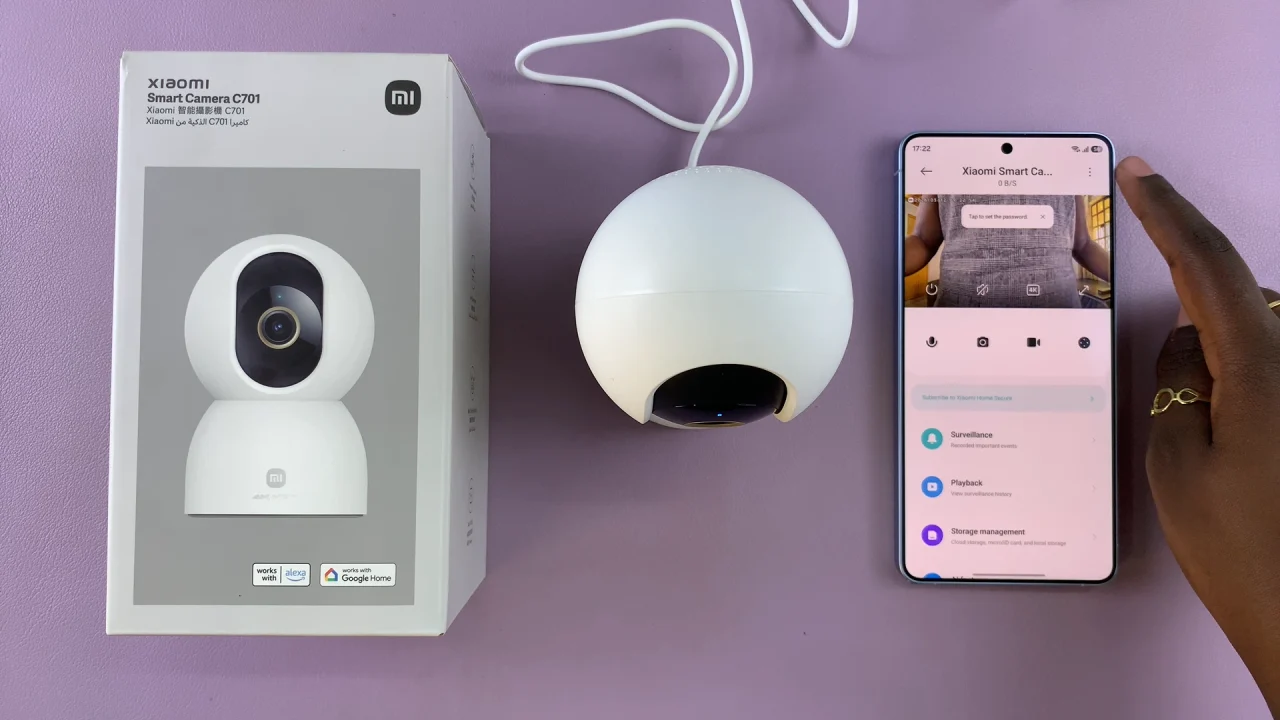 Xiaomi Smart Camera C701 Menu