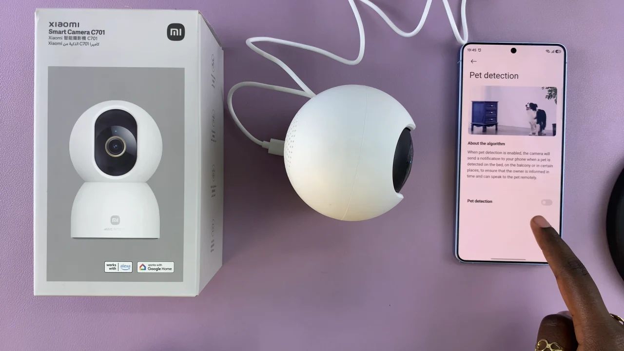 Turn ON Pet Detection On Xiaomi Smart Camera C701