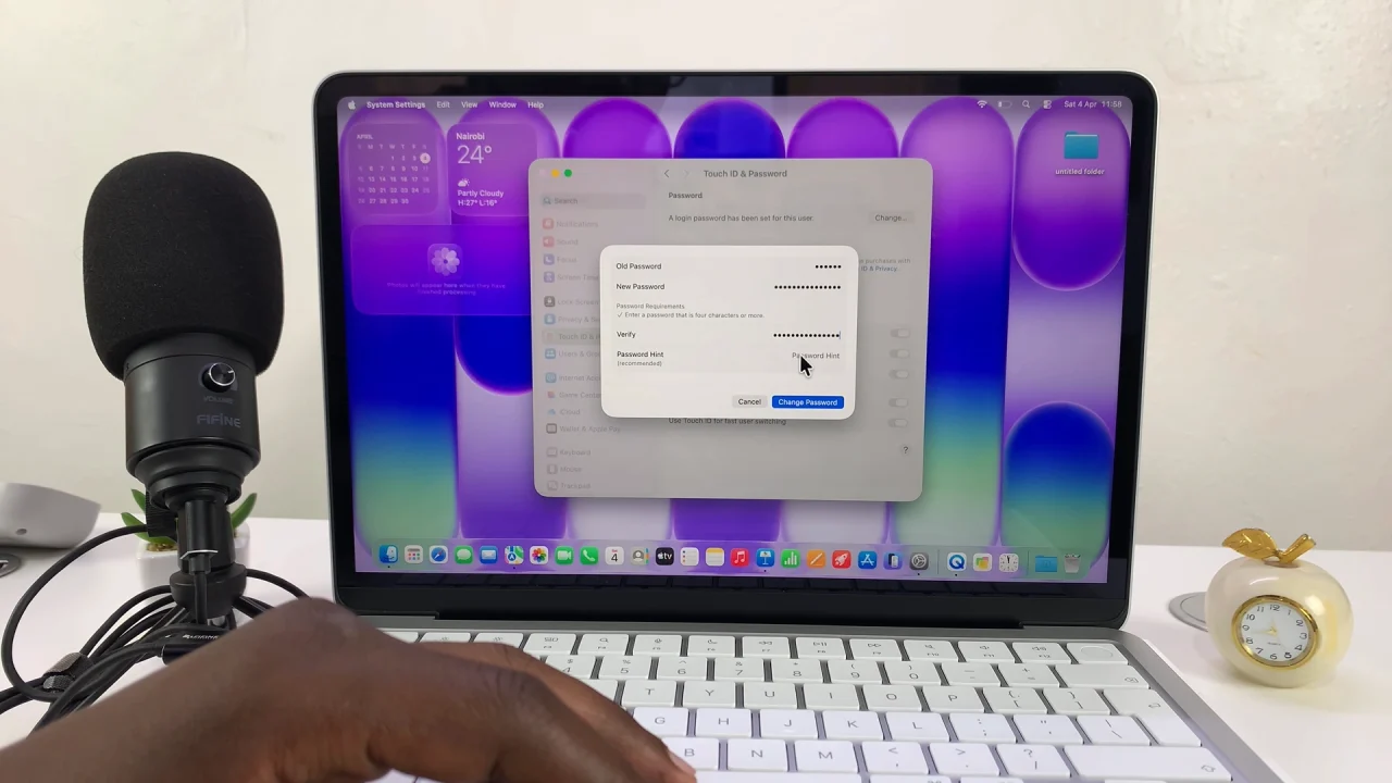 Change Password On MacBook Neo