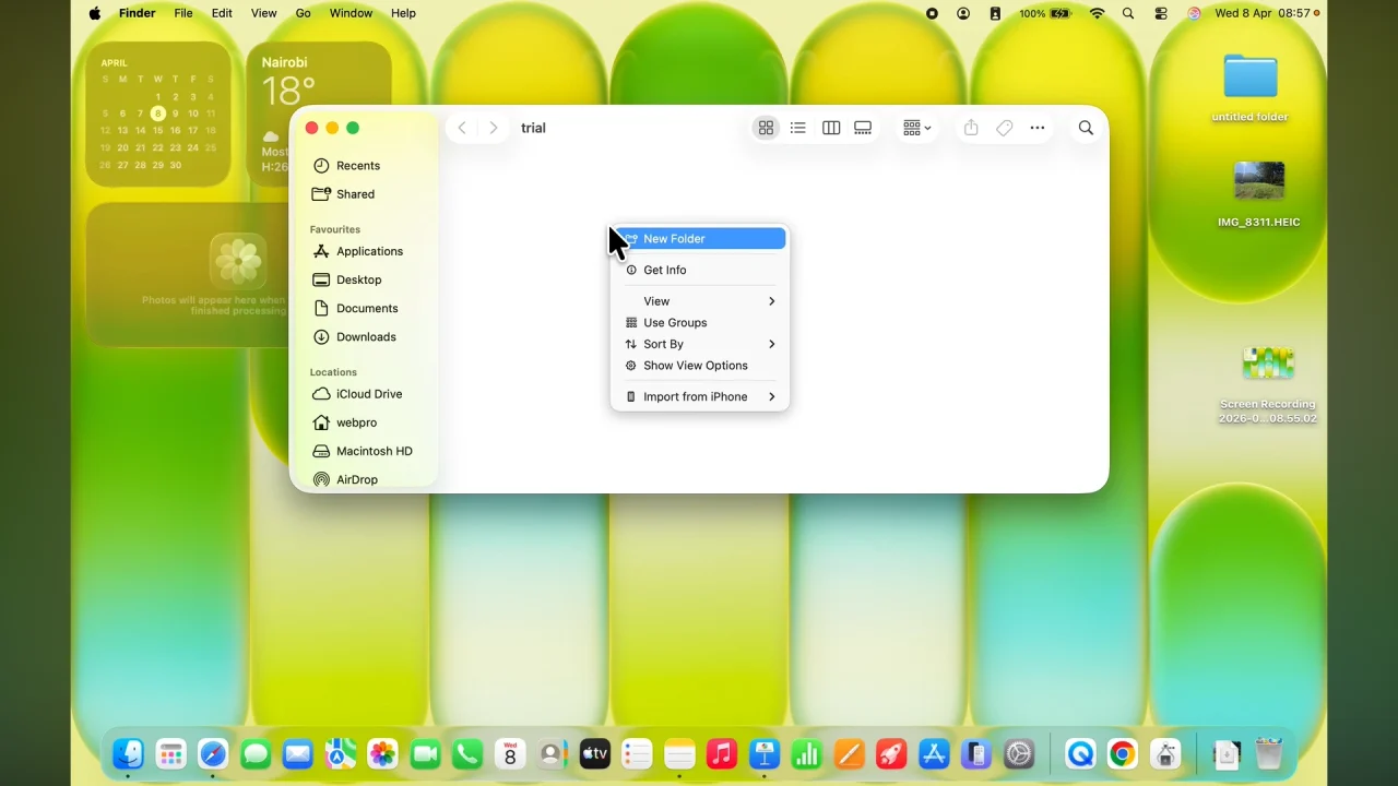 How To Create Folder Inside Another Folder In MacBook Neo