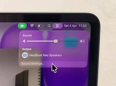 MacBook Neo Sound Settings