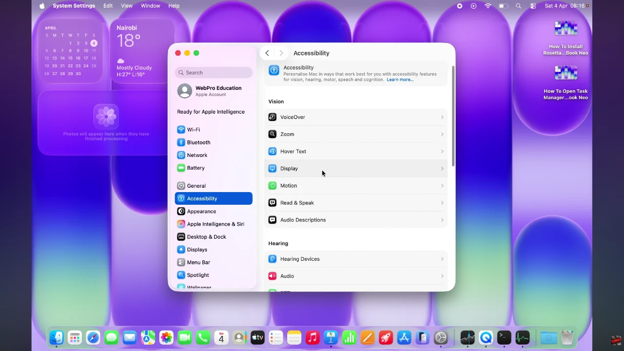 How To Change Mouse Pointer Size On MacBook Neo