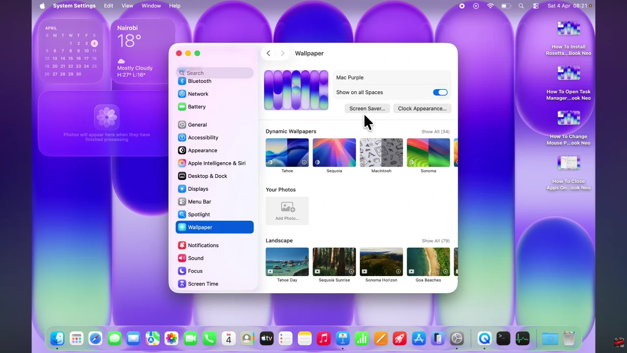 How To Disable Screen Saver On MacBook Neo