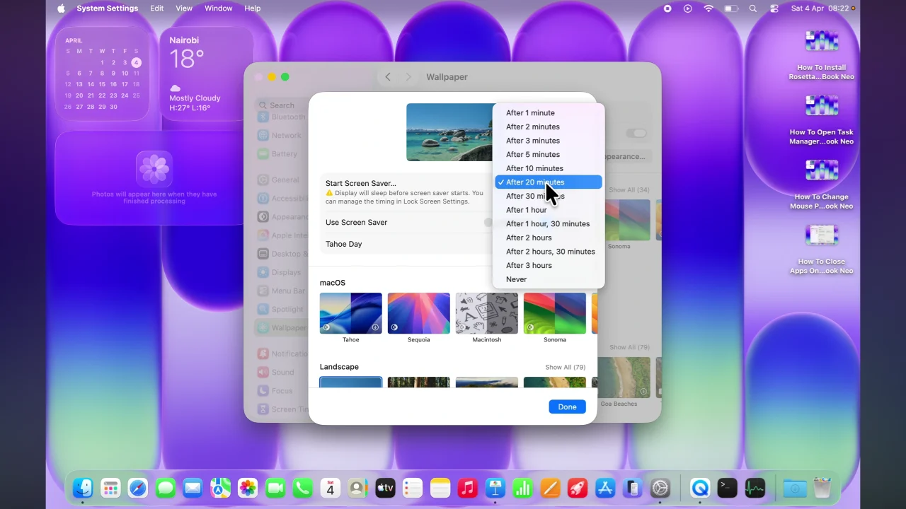 How To Disable Screen Saver On MacBook Neo
