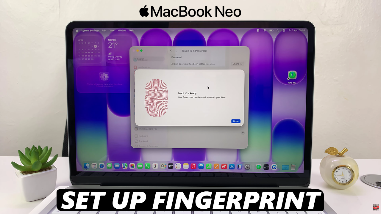 How To Set Up Touch ID (Fingerprint) On MacBook Neo
