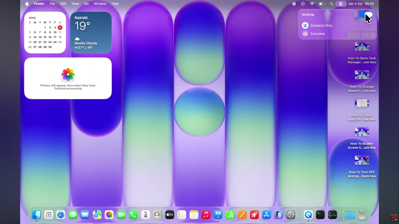 How To Turn ON AirDrop On MacBook Neo