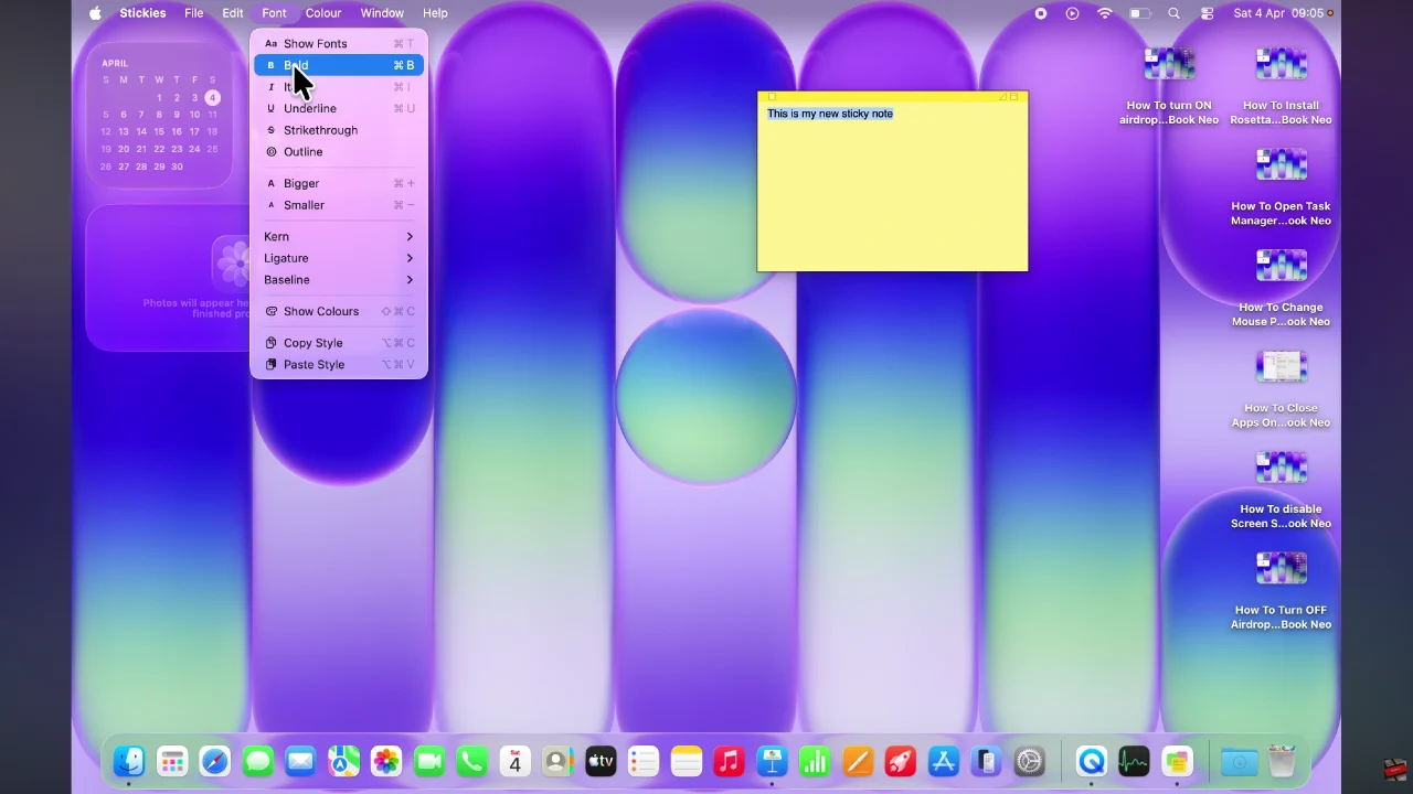 How To Use Sticky Notes On MacBook Neo
