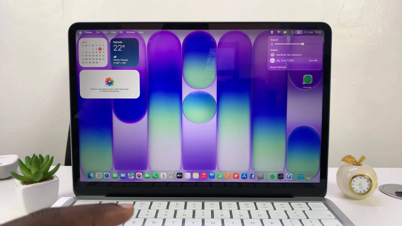 Sound Output Settings On MacBook Neo