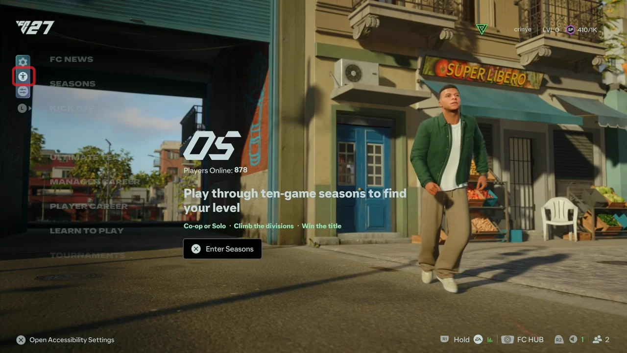 Accessibility Settings In FC 27