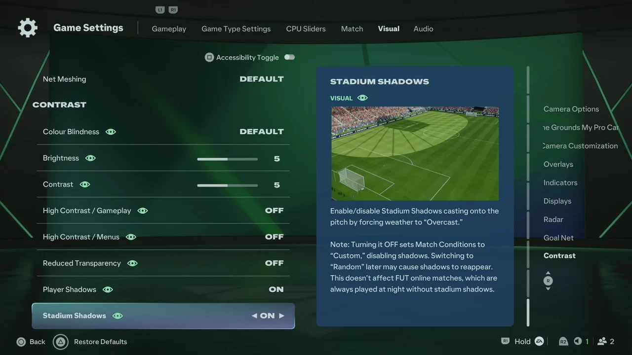 How To Enable Stadium Shadows In FC 27