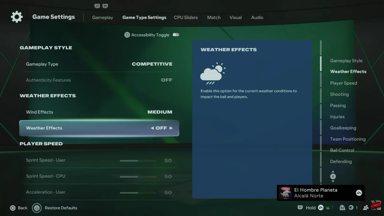 How To Enable Weather Effects On FC 27