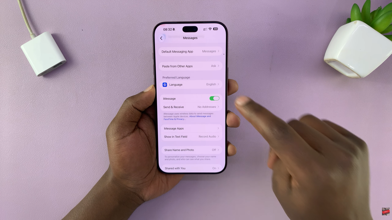 Enable iMessage On iPhone 18 Pro
