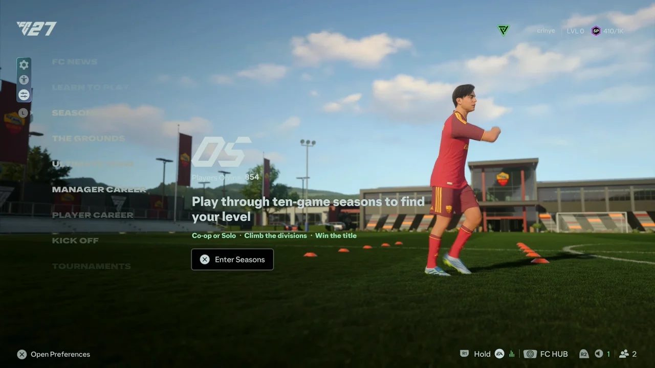 Preferences Icon In FC 27