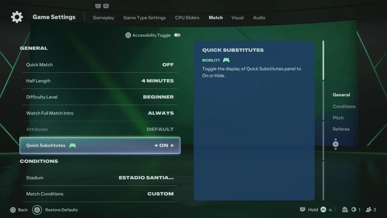 How To Enable Quick Substitutes In FC 27