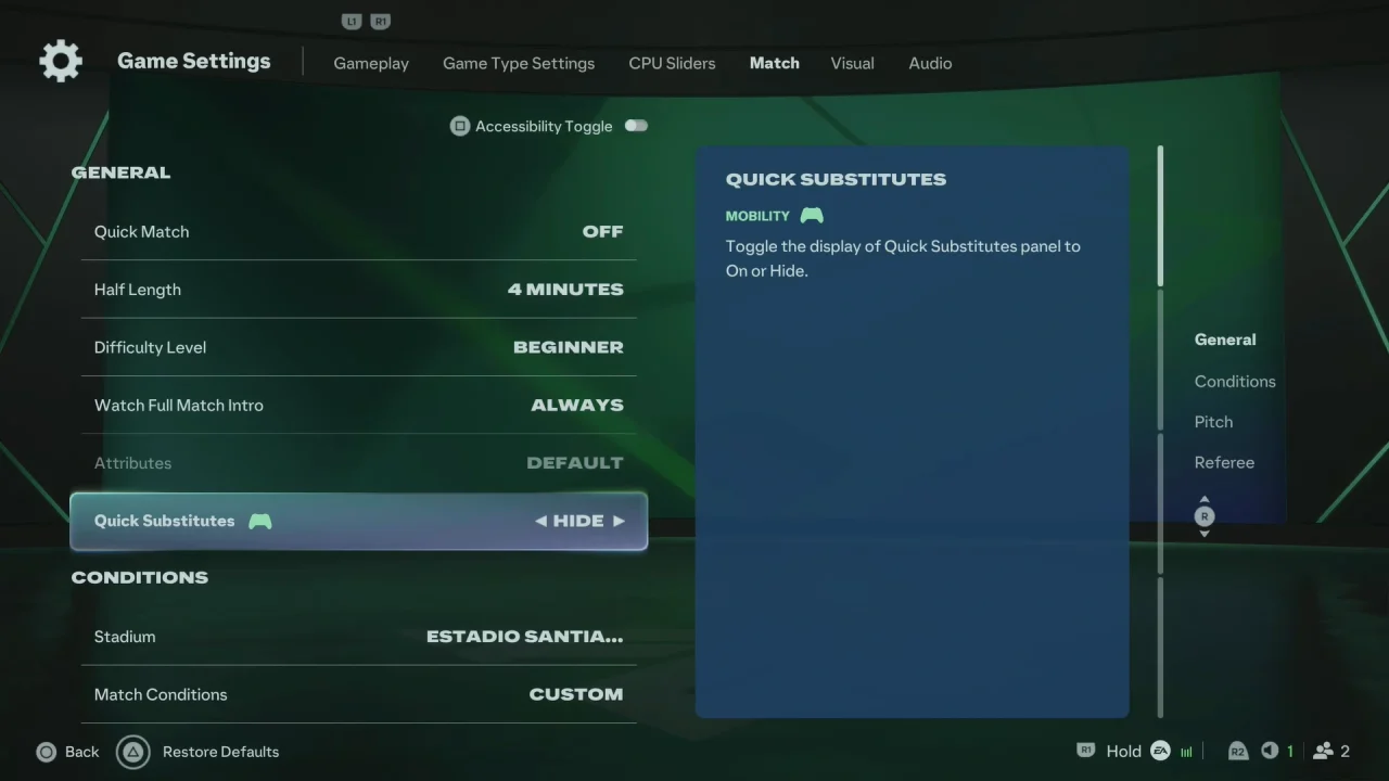 How To Disable Quick Substitutes In FC 27