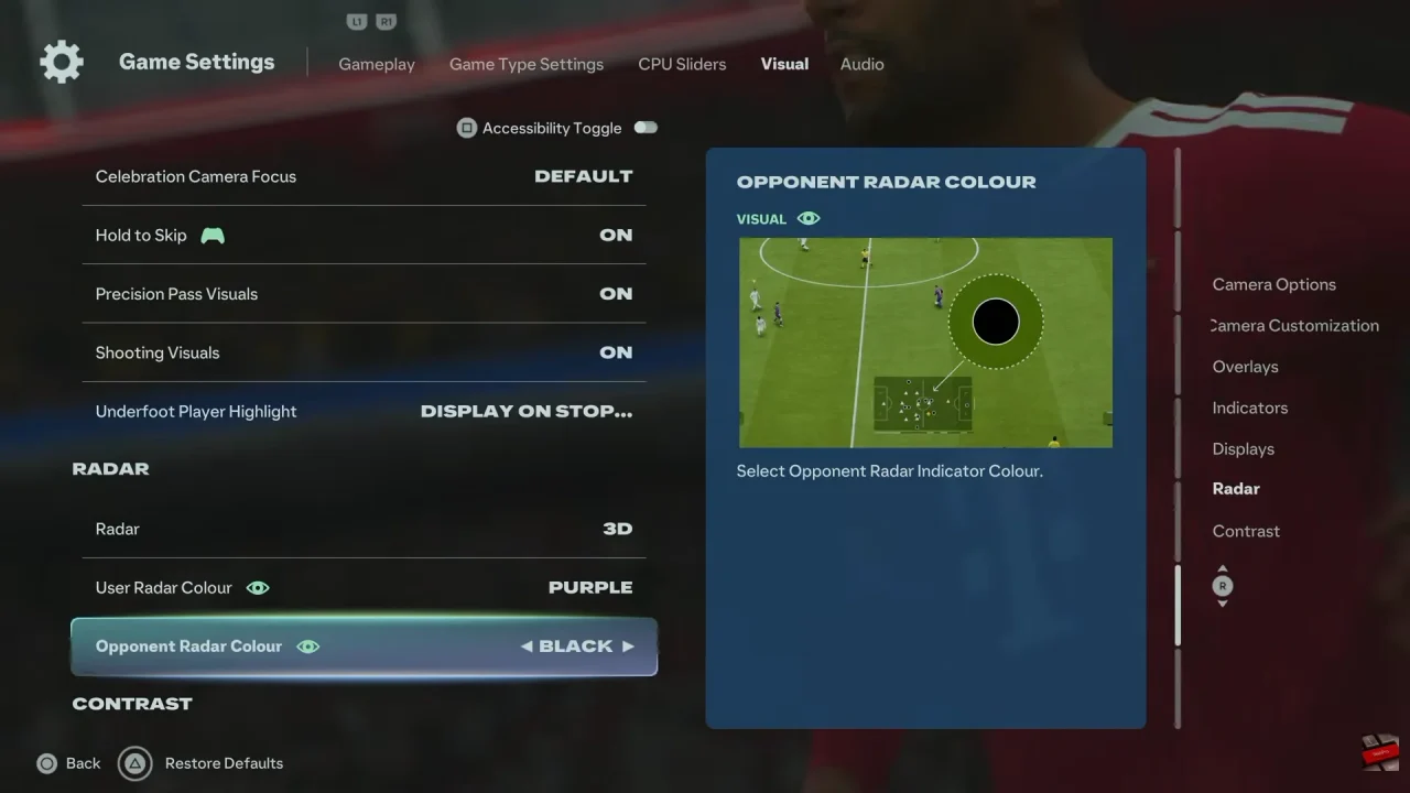 How To Change Opponent Radar Color In FC 27